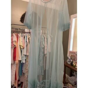 MINT SHEER DUSTER LACE BOTTOM LG